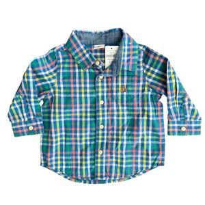 NWT Baby Gap Plaid Button Down Shirt 6-12M